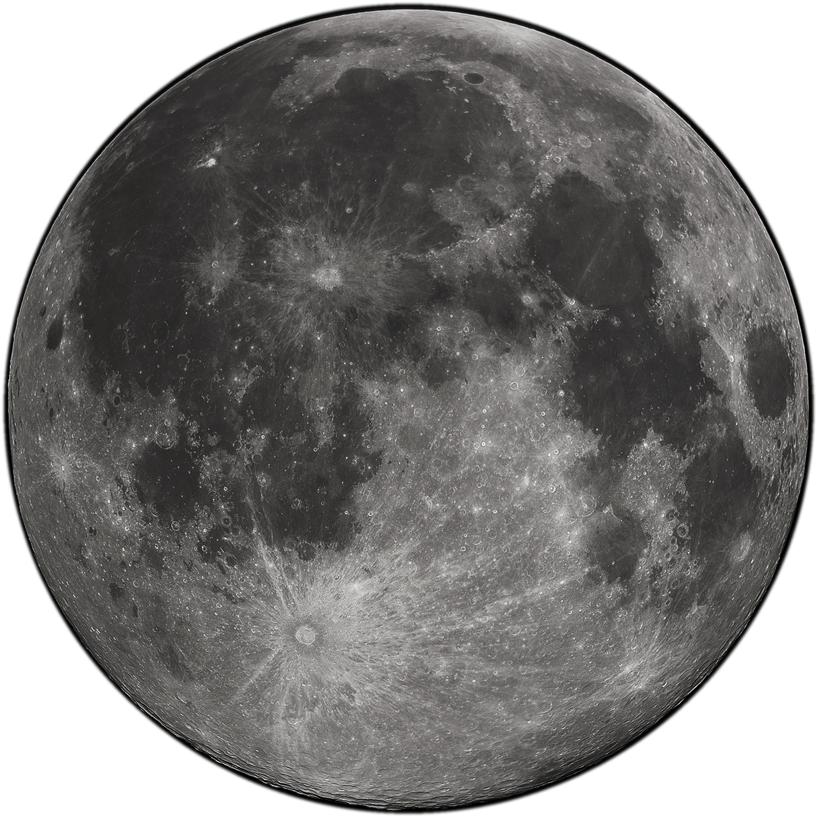 Lua cheia fotografada — imagem real